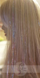 40" Shiny Fairy Hair, 100 Strands - Pastel Rainbow