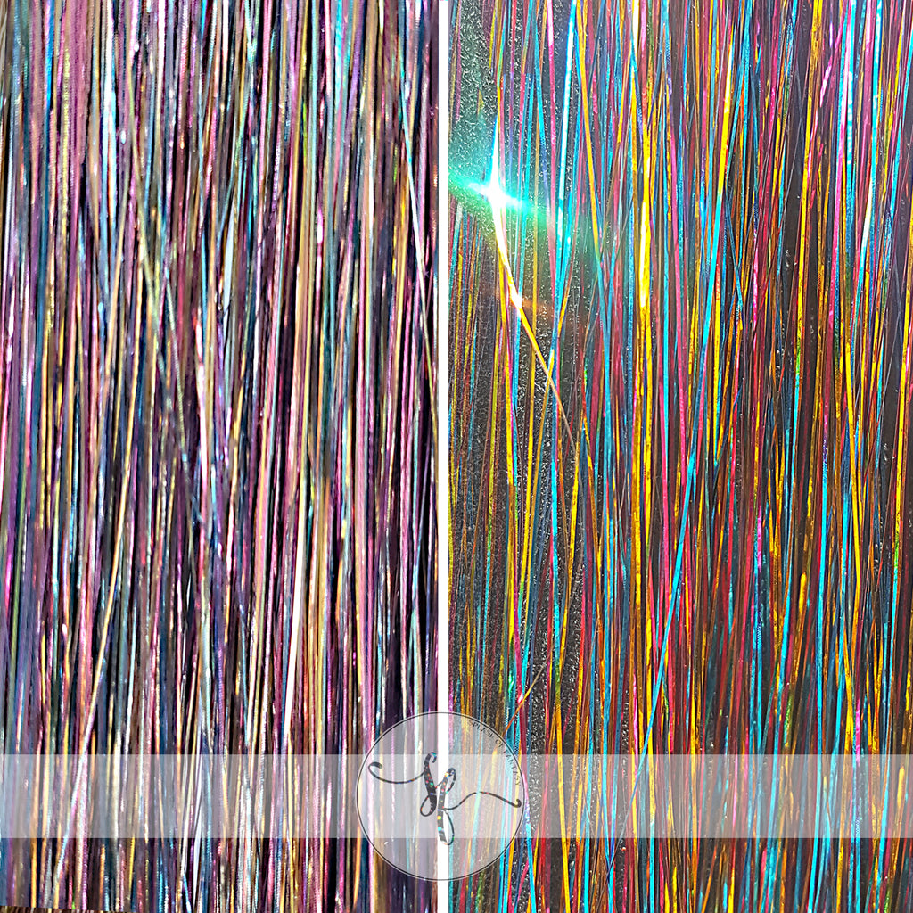 40" Shiny Fairy Hair, 200 Strands - (Unicorn Rainbow & Pastel Rainbow)