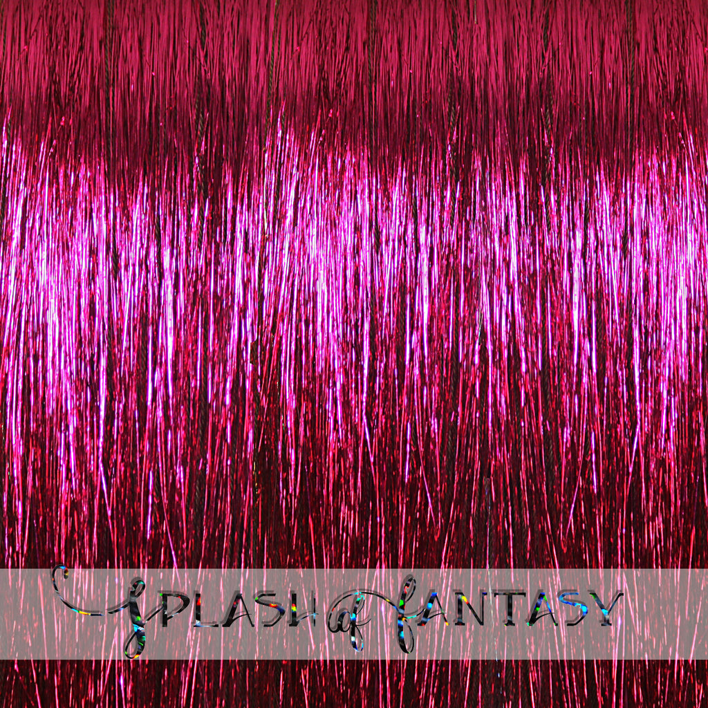 40" Shiny Fairy Hair, 100 Strands - Pink