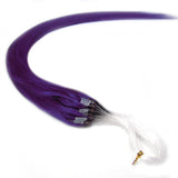 18” Purple Micro Loop Ring Human Hair Extensions