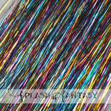 40" Fairy Hair, 100 Strands - Shiny Rainbow