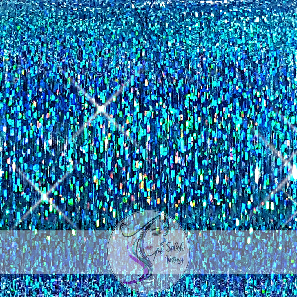 40" Sparkling Fairy Hair, 100 Strands - Blue Sea