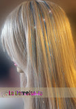 40" Sparkling Fairy Hair, 100 Strands - Blue Sea