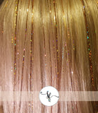 40" Sparkling Fairy Hair, 100 Strands - Pumpkin Spice