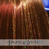 40" Sparkling Fairy Hair, 100 Strands - Pumpkin Spice